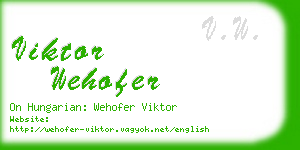 viktor wehofer business card